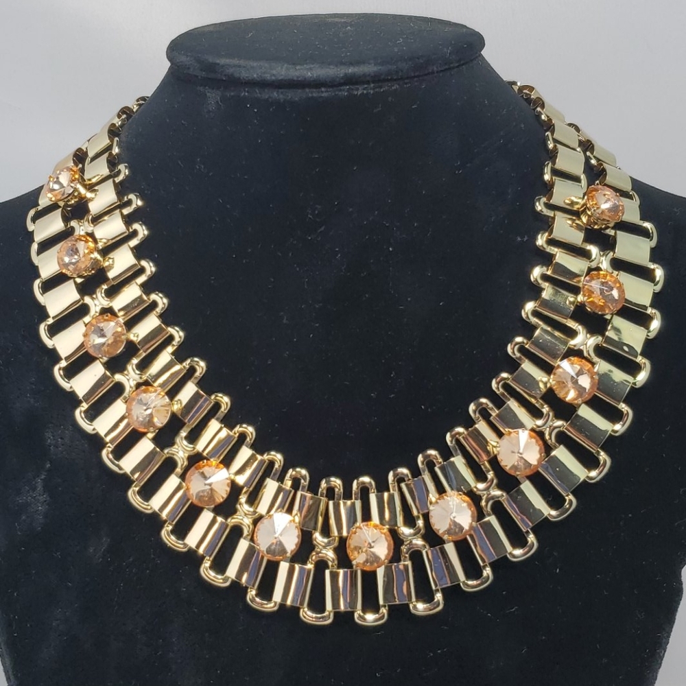 Neiman Marcus gold chain with stones